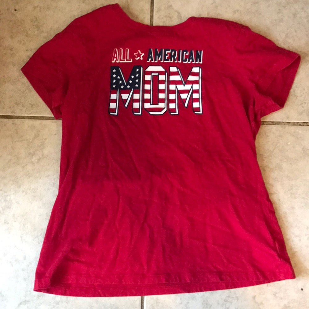 All American mom red shirt